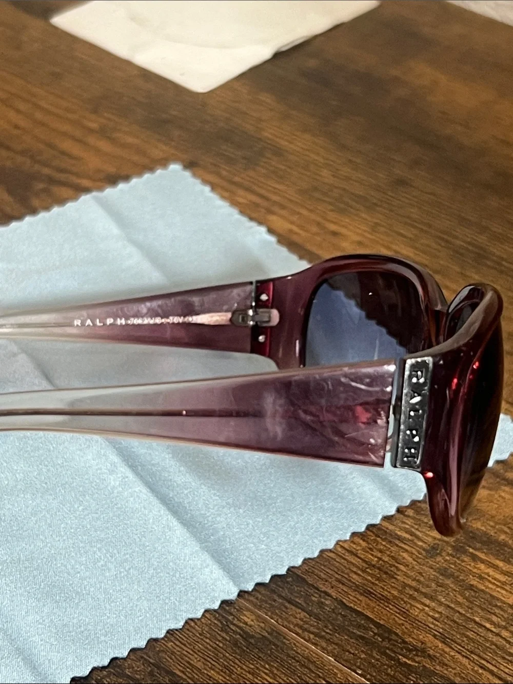 Ralph Lauren Purple Gradient Frame Sunglasses with Dark Gradient Lenses